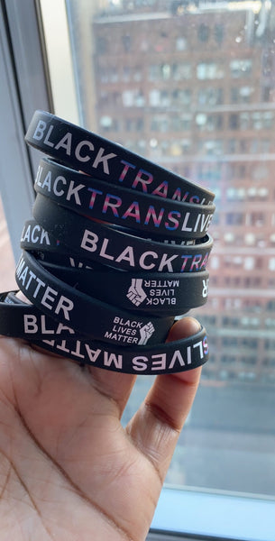 Black Trans Lives Matter Silicone Wristband