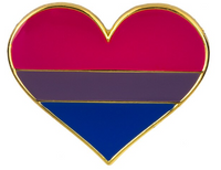 Bisexual Pride Heart Brooch Pin