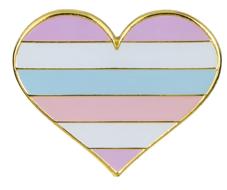 Intersex Pride Heart Brooch Pin
