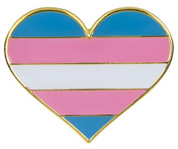 Transgender Pride Heart Brooch Pin