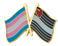 Transgender & Leather Pride Flags Brooch Pin