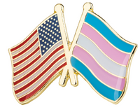 U.S. & Transgender Pride Flags Brooch Pin
